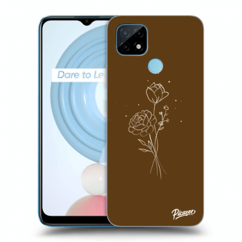 Picasee ULTIMATE CASE pro Realme C21Y - Brown flowers