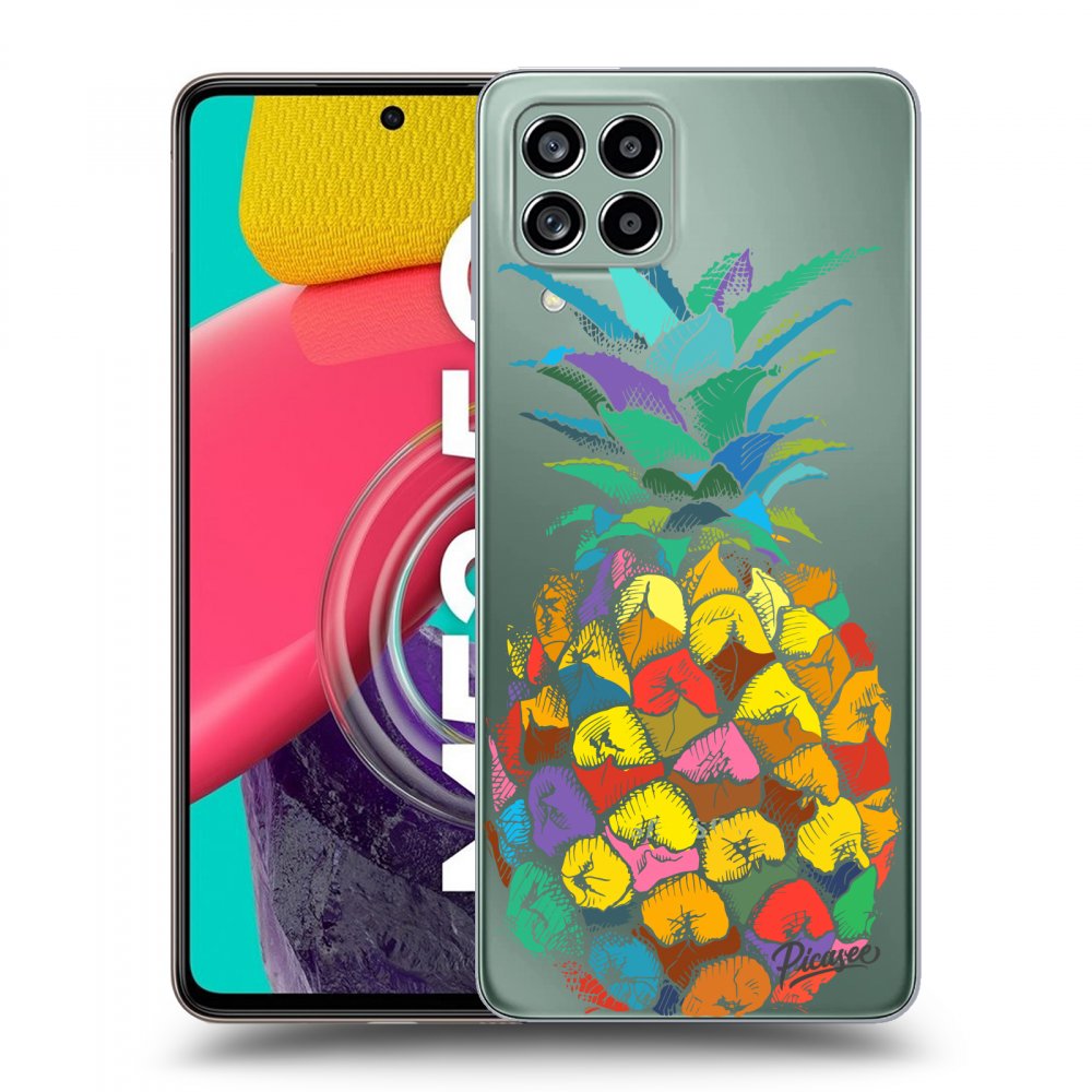 Picasee silikonowe przeźroczyste etui na Samsung Galaxy M53 5G - Pineapple