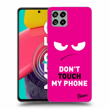 Picasee silikonowe czarne etui na Samsung Galaxy M53 5G - Angry Eyes - Pink
