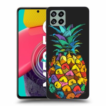 Picasee silikonowe czarne etui na Samsung Galaxy M53 5G - Pineapple