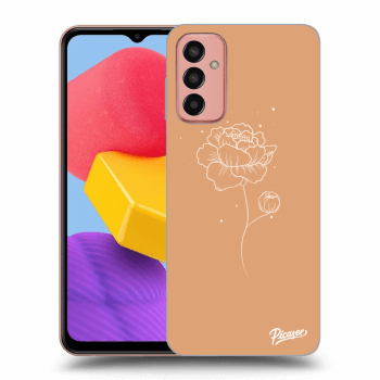 Picasee silikonowe czarne etui na Samsung Galaxy M13 M135F - Peonies