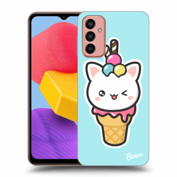 Picasee silikonowe przeźroczyste etui na Samsung Galaxy M13 M135F - Ice Cream Cat