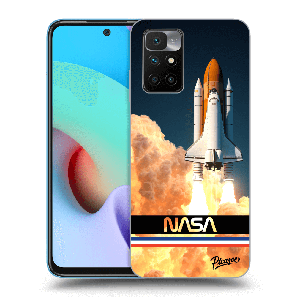 Picasee silikonowe czarne etui na Xiaomi Redmi 10 (2022) - Space Shuttle