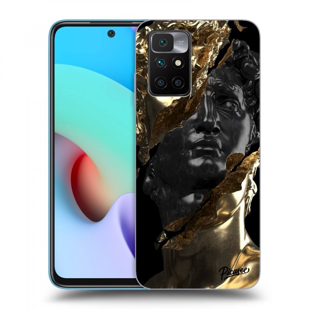 Picasee silikonowe czarne etui na Xiaomi Redmi 10 (2022) - Gold - Black