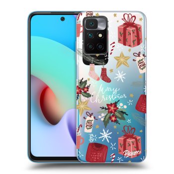 Picasee silikonowe przeźroczyste etui na Xiaomi Redmi 10 (2022) - Christmas
