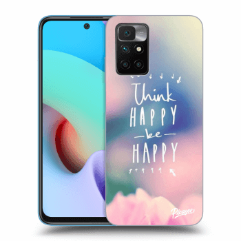 Picasee silikonowe przeźroczyste etui na Xiaomi Redmi 10 (2022) - Think happy be happy