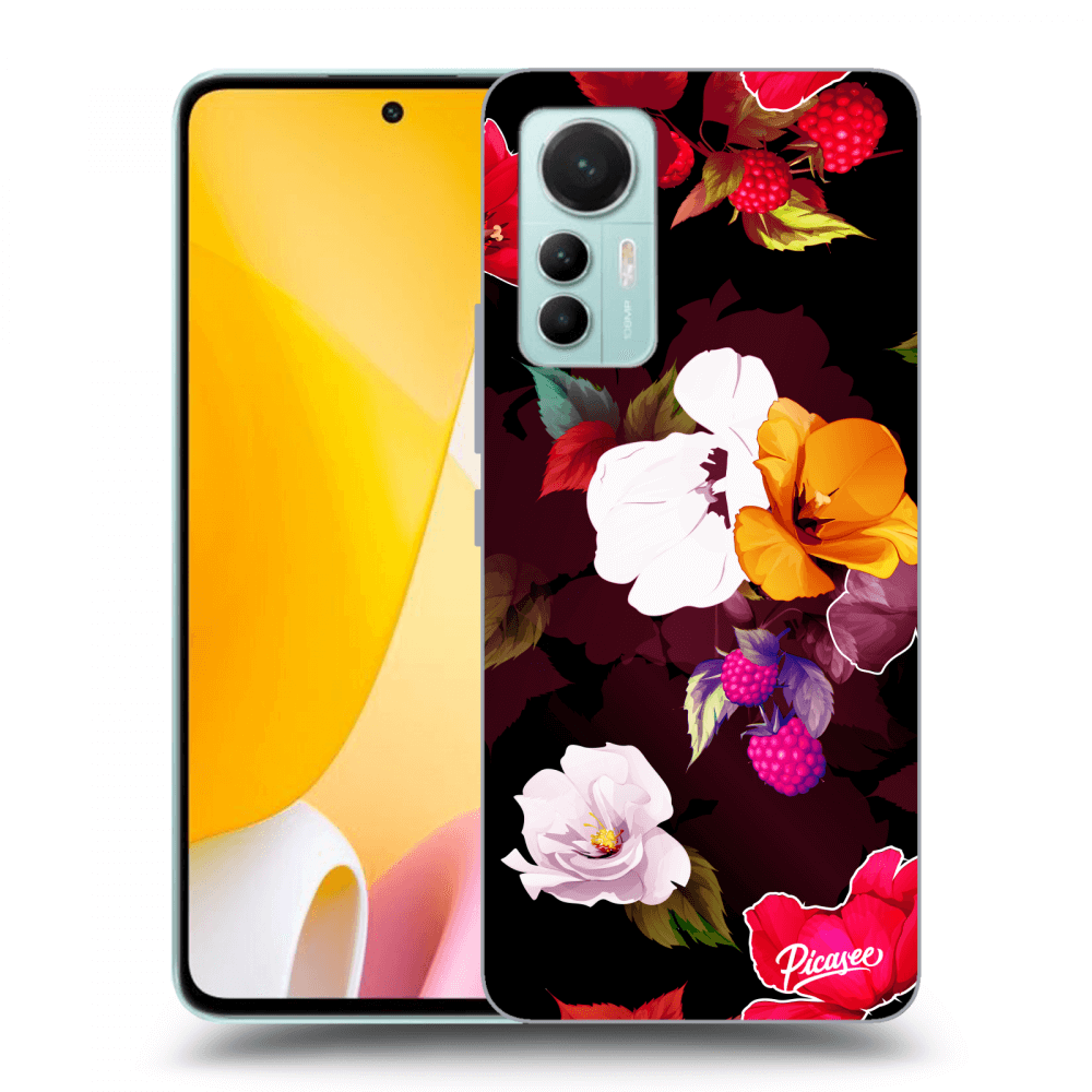 Picasee silikonowe przeźroczyste etui na Xiaomi 12 Lite - Flowers and Berries