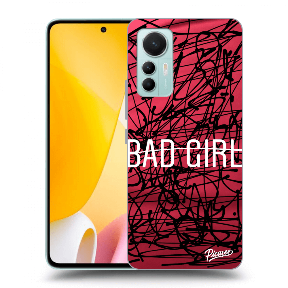 Picasee silikonowe czarne etui na Xiaomi 12 Lite - Bad girl