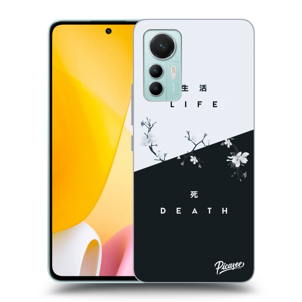 Picasee silikonowe czarne etui na Xiaomi 12 Lite - Life - Death