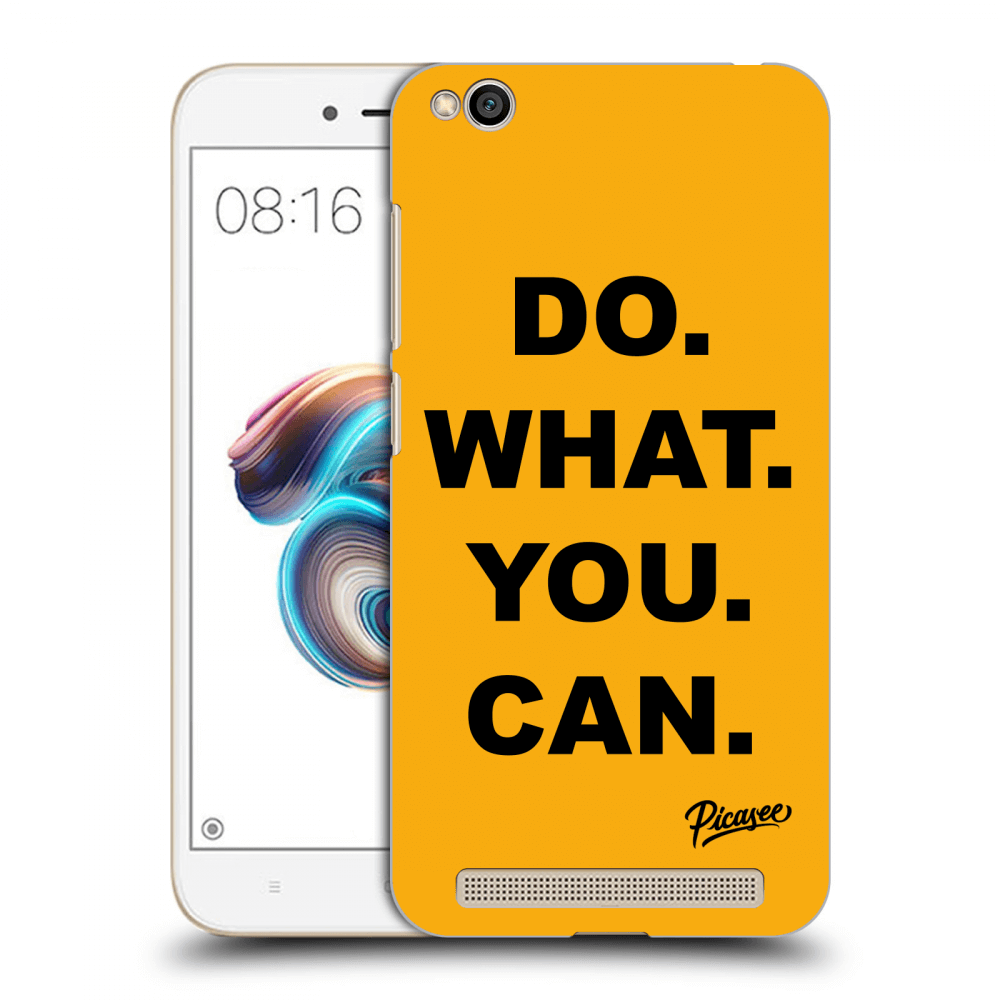 Picasee silikonowe czarne etui na Xiaomi Redmi 5A - Do What You Can