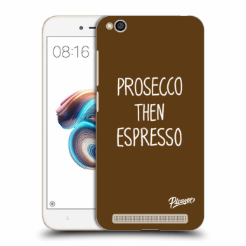 Picasee silikonowe czarne etui na Xiaomi Redmi 5A - Prosecco then espresso
