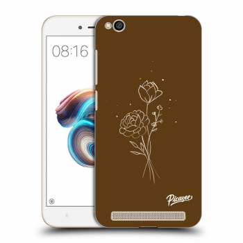 Etui na Xiaomi Redmi 5A - Brown flowers