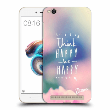 Picasee silikonowe czarne etui na Xiaomi Redmi 5A - Think happy be happy