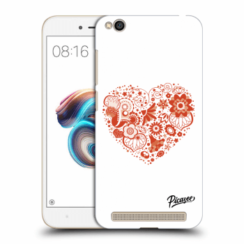 Picasee silikonowe czarne etui na Xiaomi Redmi 5A - Big heart