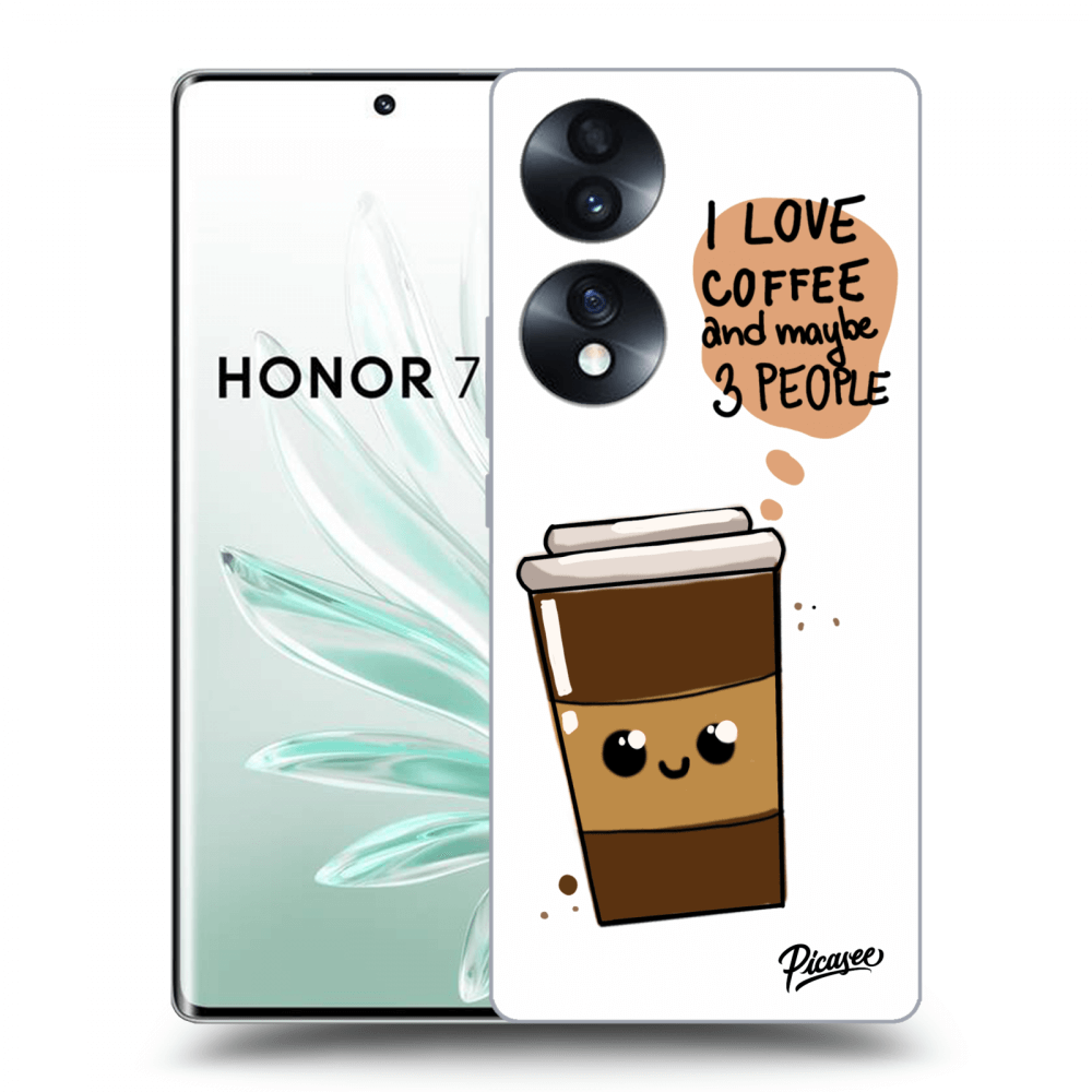 Picasee silikonowe przeźroczyste etui na Honor 70 - Cute coffee