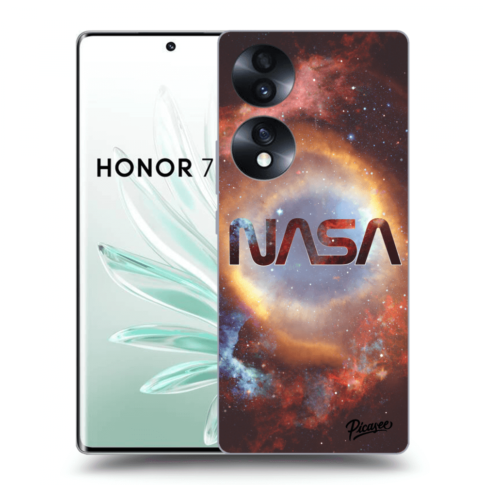 Picasee silikonowe czarne etui na Honor 70 - Nebula