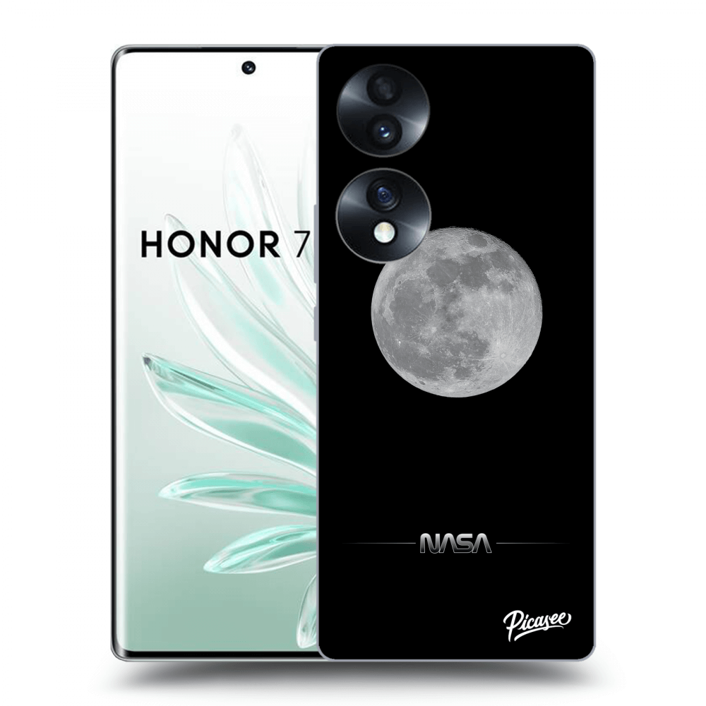 Picasee silikonowe czarne etui na Honor 70 - Moon Minimal