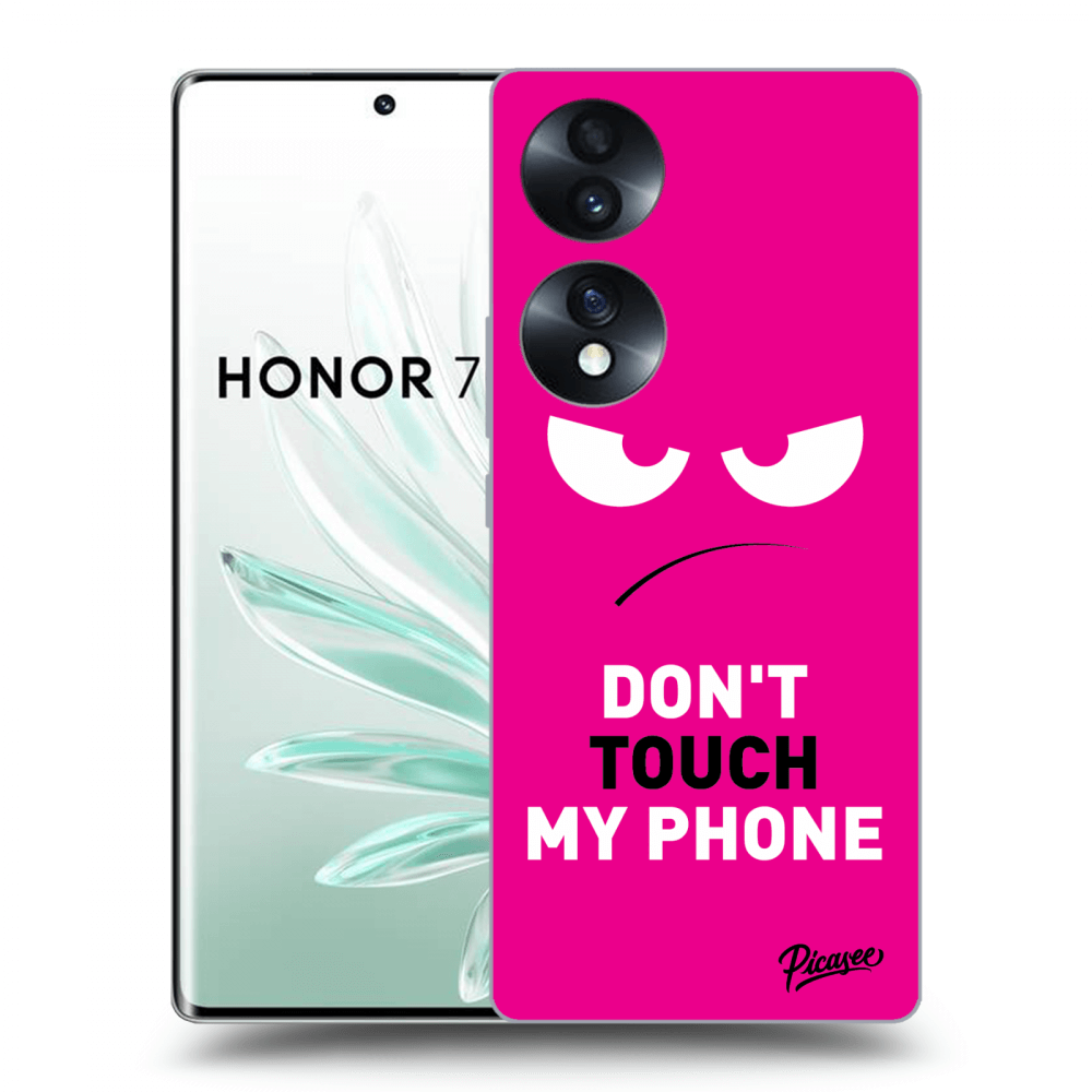 Picasee silikonowe przeźroczyste etui na Honor 70 - Angry Eyes - Pink