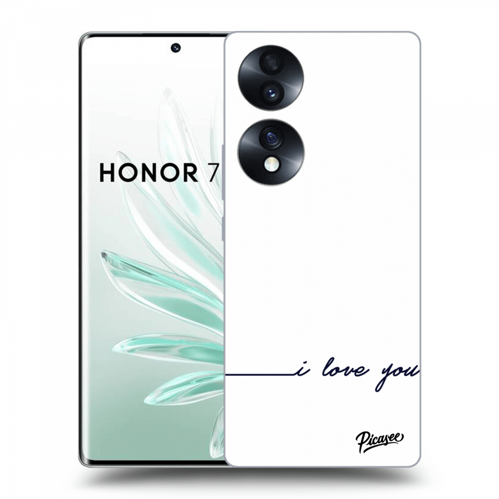 Picasee silikonowe przeźroczyste etui na Honor 70 - I love you