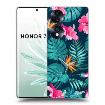 Etui na Honor 70 - Pink Monstera