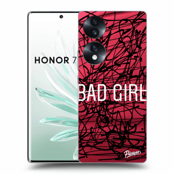 Picasee silikonowe czarne etui na Honor 70 - Bad girl