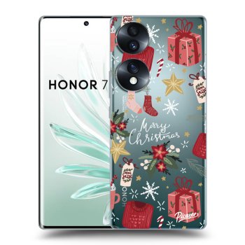 Picasee silikonowe przeźroczyste etui na Honor 70 - Christmas