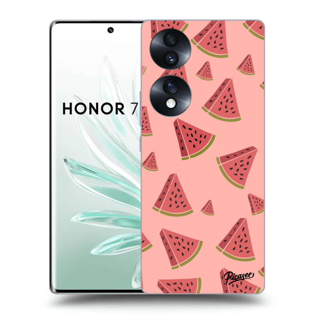 Picasee silikonowe przeźroczyste etui na Honor 70 - Watermelon