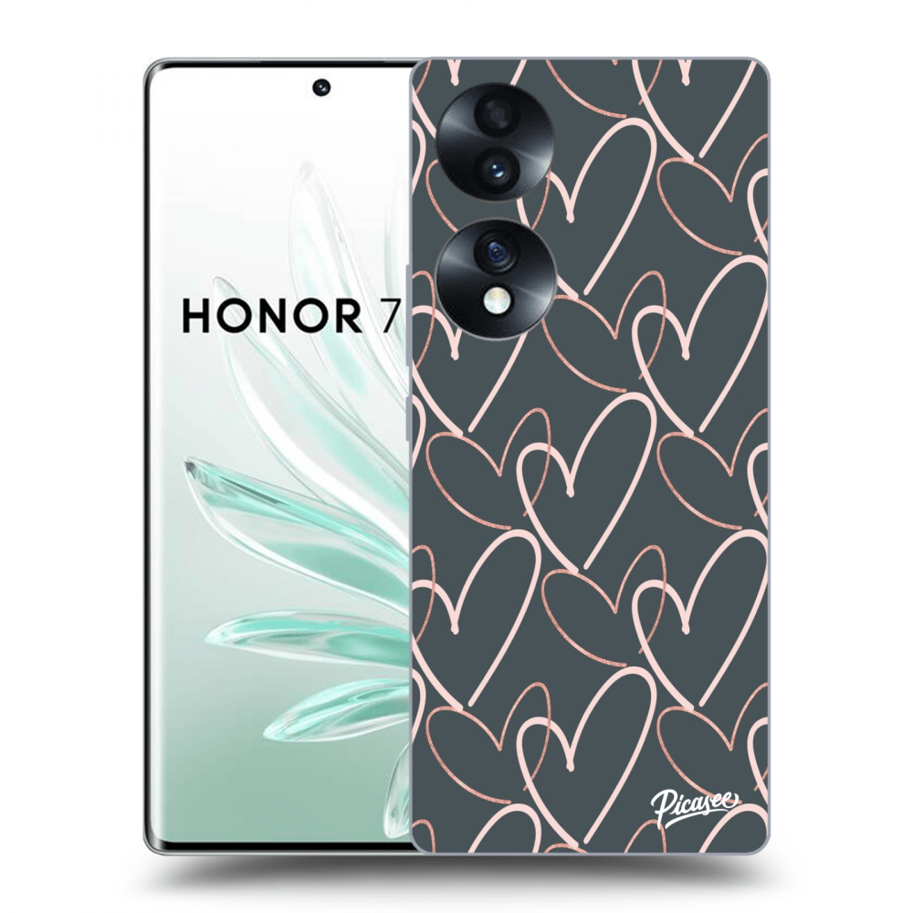 Picasee silikonowe przeźroczyste etui na Honor 70 - Lots of love