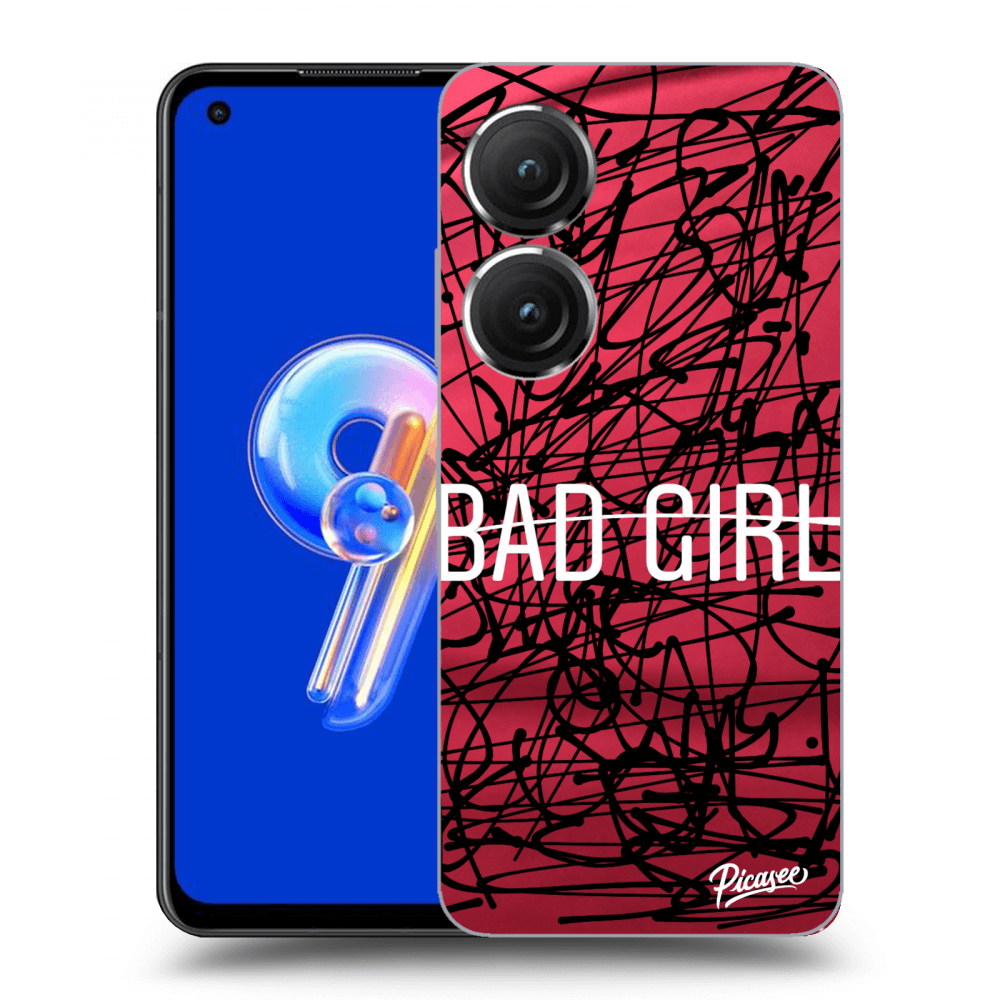 Picasee silikonowe przeźroczyste etui na Asus Zenfone 9 - Bad girl