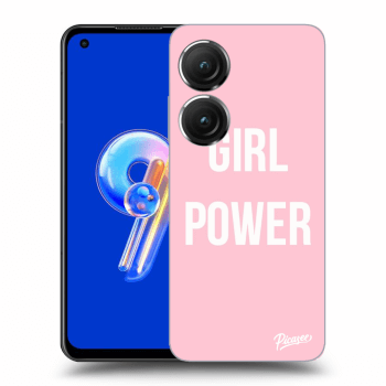 Picasee silikonowe czarne etui na Asus Zenfone 9 - Girl power