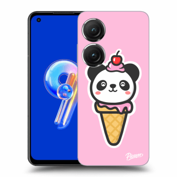 Picasee silikonowe przeźroczyste etui na Asus Zenfone 9 - Ice Cream Panda