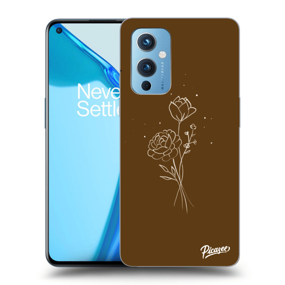 Picasee ULTIMATE CASE pro OnePlus 9 - Brown flowers