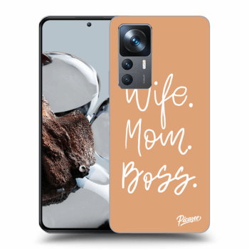 Picasee silikonowe czarne etui na Xiaomi 12T - Boss Mama