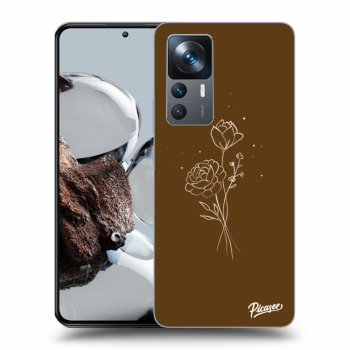 Etui na Xiaomi 12T Pro - Brown flowers