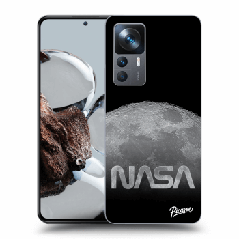 Picasee silikonowe czarne etui na Xiaomi 12T Pro - Moon Cut