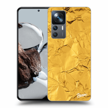 Picasee silikonowe czarne etui na Xiaomi 12T Pro - Gold