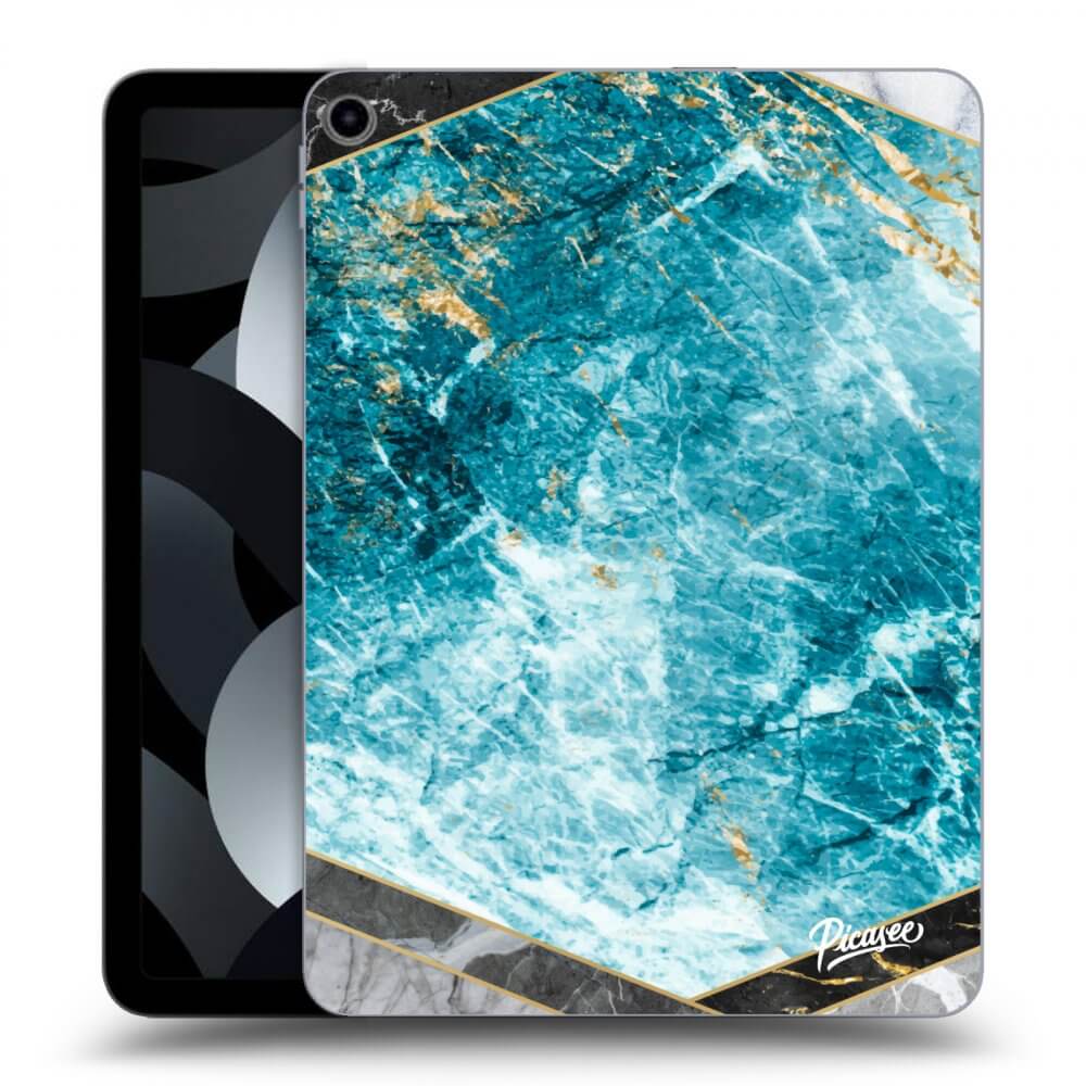 Picasee silikonowe przeźroczyste etui na Apple iPad 10,9" 2022 (10.generace) - Blue geometry