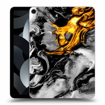 Picasee silikonowe przeźroczyste etui na Apple iPad 10,9" 2022 (10.generace) - Black Gold 2