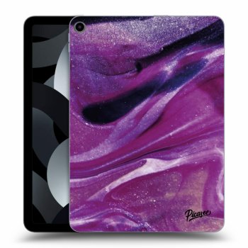 Picasee silikonowe przeźroczyste etui na Apple iPad 10,9" 2022 (10.generace) - Purple glitter