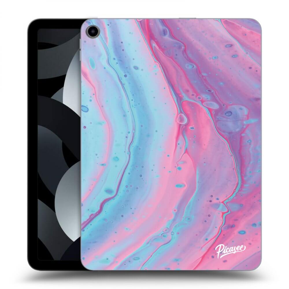 Picasee silikonowe przeźroczyste etui na Apple iPad 10,9" 2022 (10.generace) - Pink liquid