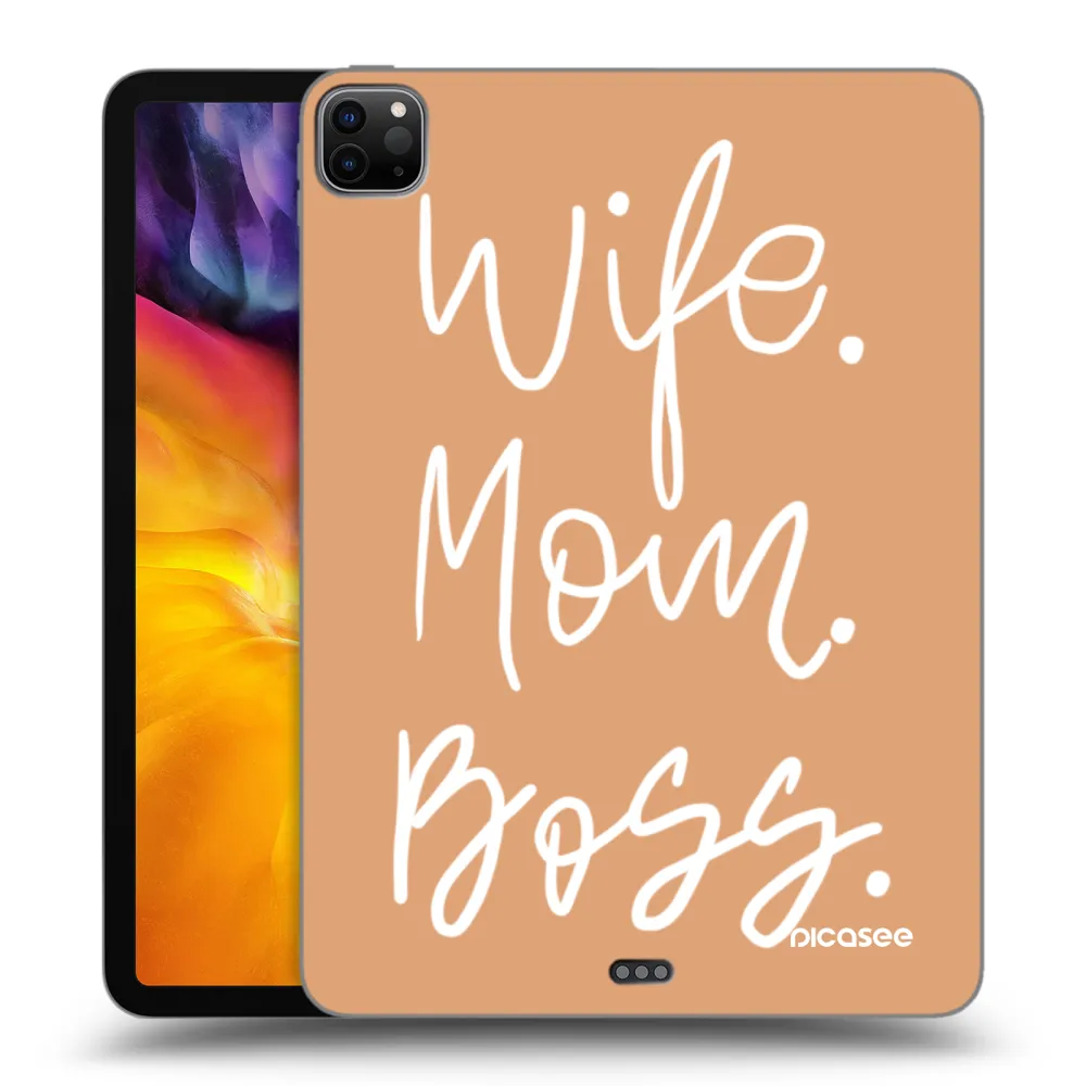Picasee silikonowe czarne etui na Apple iPad Pro 11" 2022 M2 (4.generace) - Boss Mama