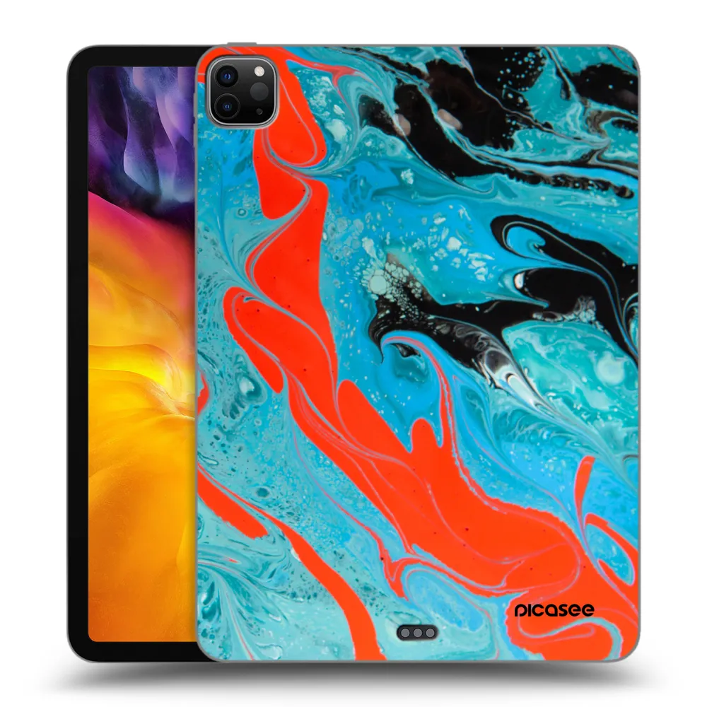 Picasee silikonowe czarne etui na Apple iPad Pro 11" 2022 M2 (4.generace) - Blue Magma