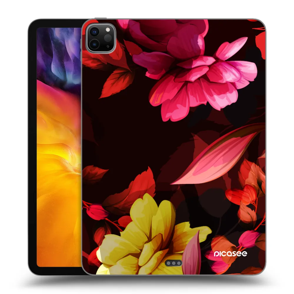Picasee silikonowe czarne etui na Apple iPad Pro 11" 2022 M2 (4.generace) - Dark Peonny