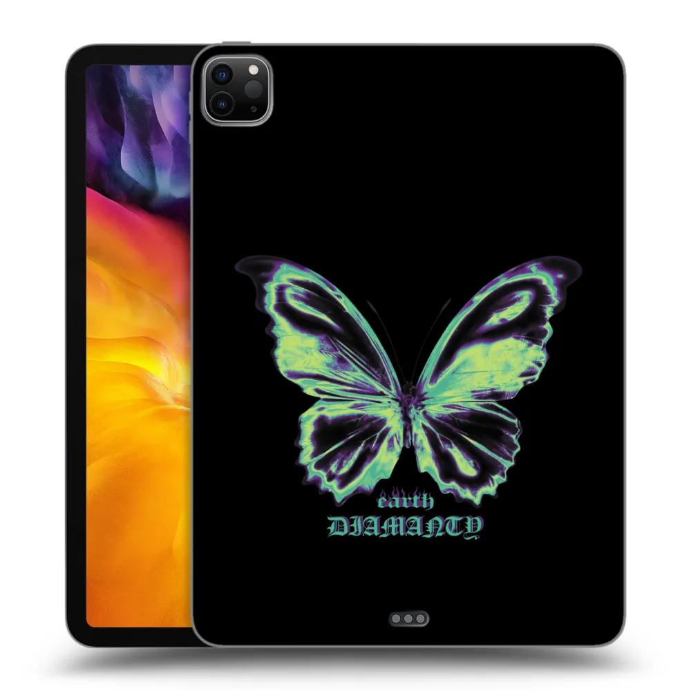Picasee silikonowe czarne etui na Apple iPad Pro 11" 2022 M2 (4.generace) - Diamanty Blue