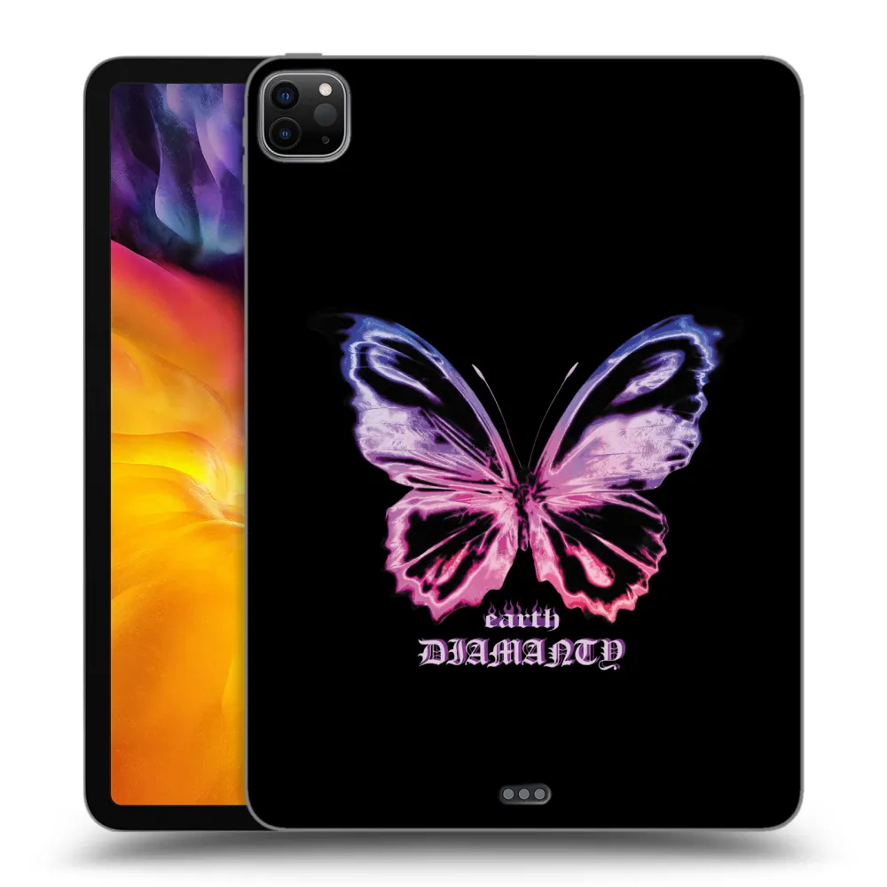 Picasee silikonowe czarne etui na Apple iPad Pro 11" 2022 M2 (4.generace) - Diamanty Purple