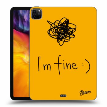 Picasee silikonowe czarne etui na Apple iPad Pro 11" 2022 M2 (4.generace) - I am fine