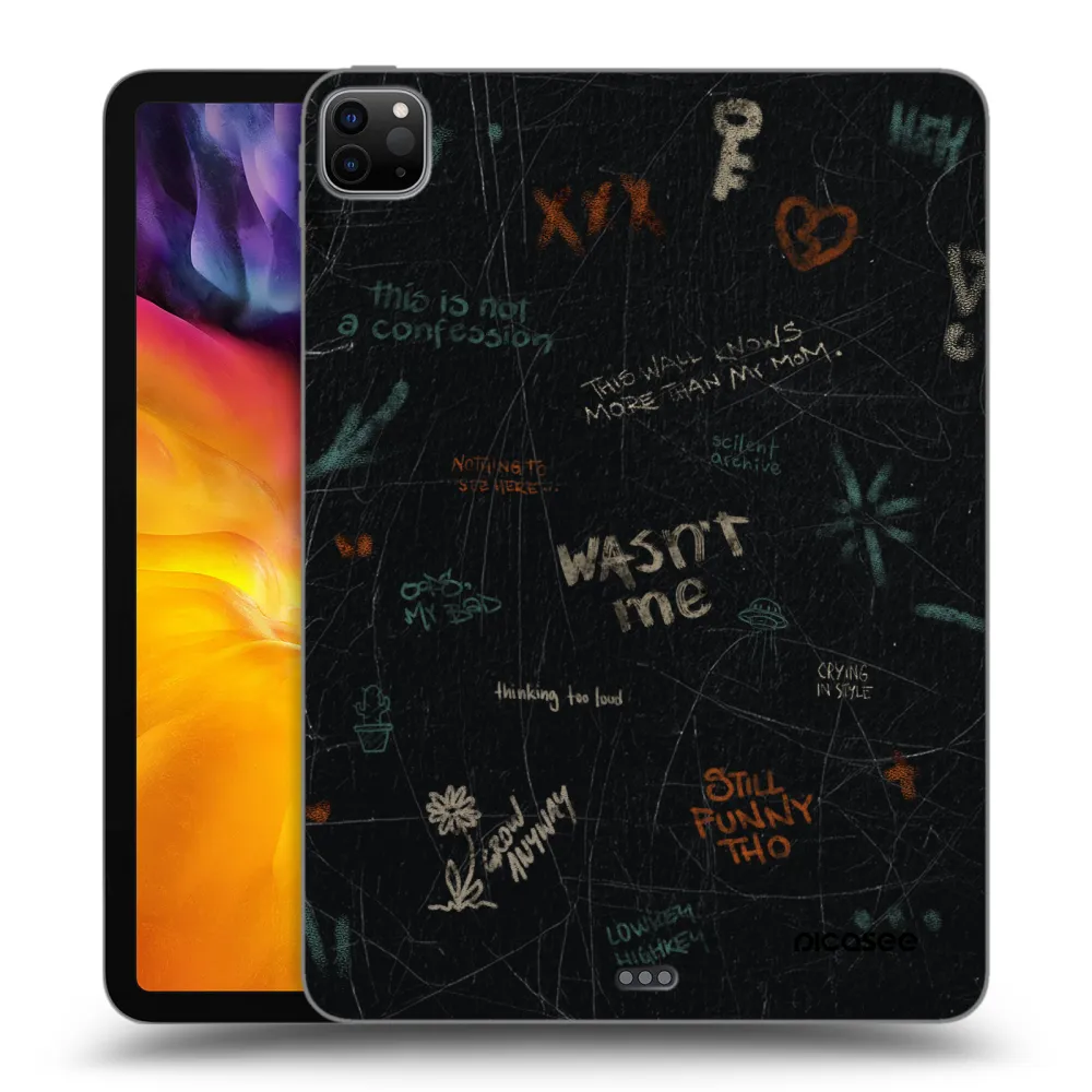Picasee silikonowe czarne etui na Apple iPad Pro 11" 2022 M2 (4.generace) - CONFESSION