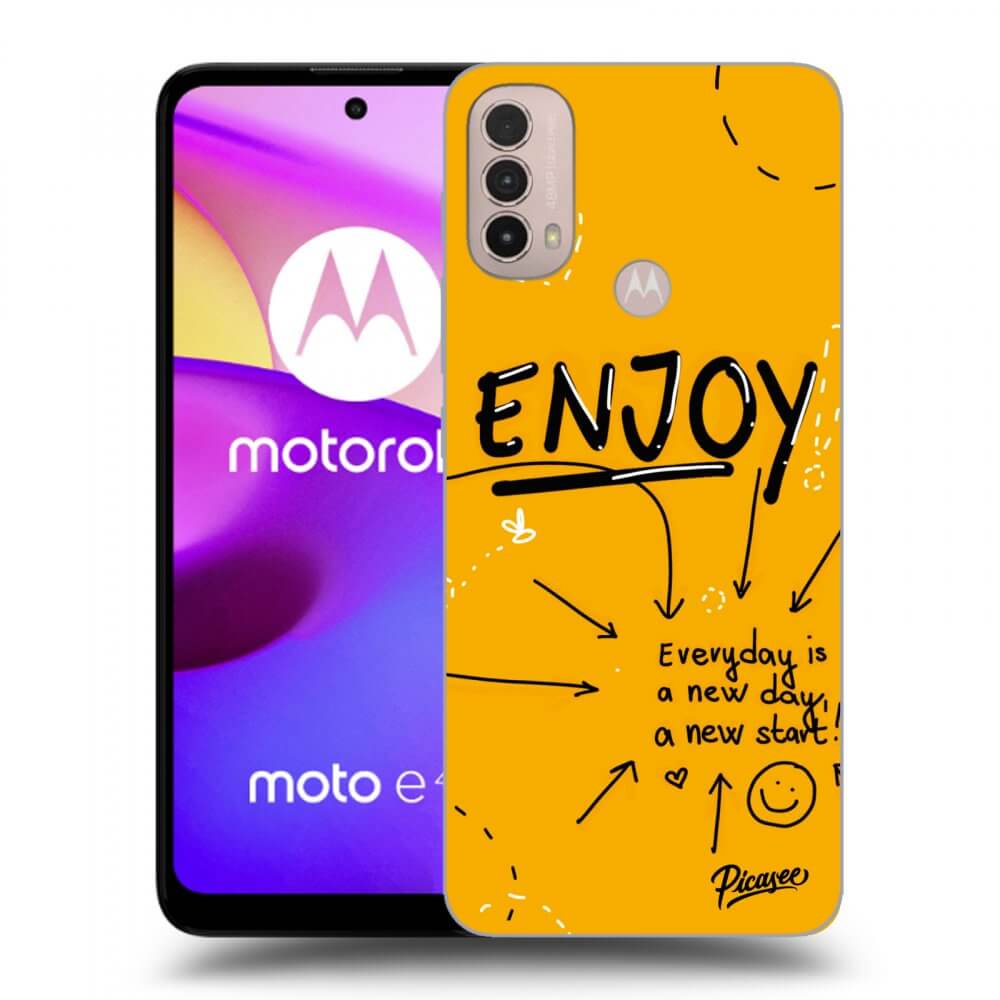 Picasee silikonowe czarne etui na Motorola Moto E40 - Enjoy