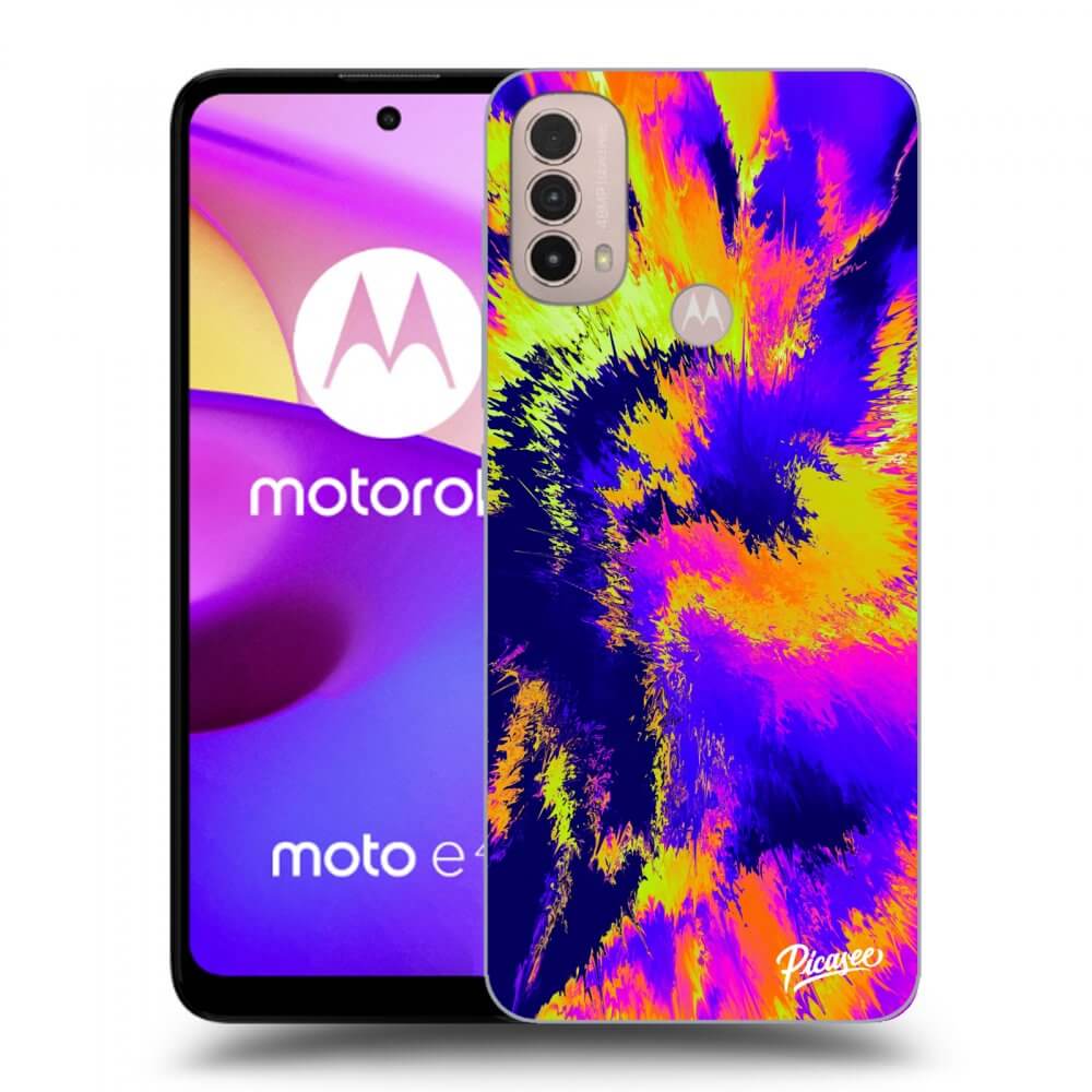 Picasee silikonowe czarne etui na Motorola Moto E40 - Burn