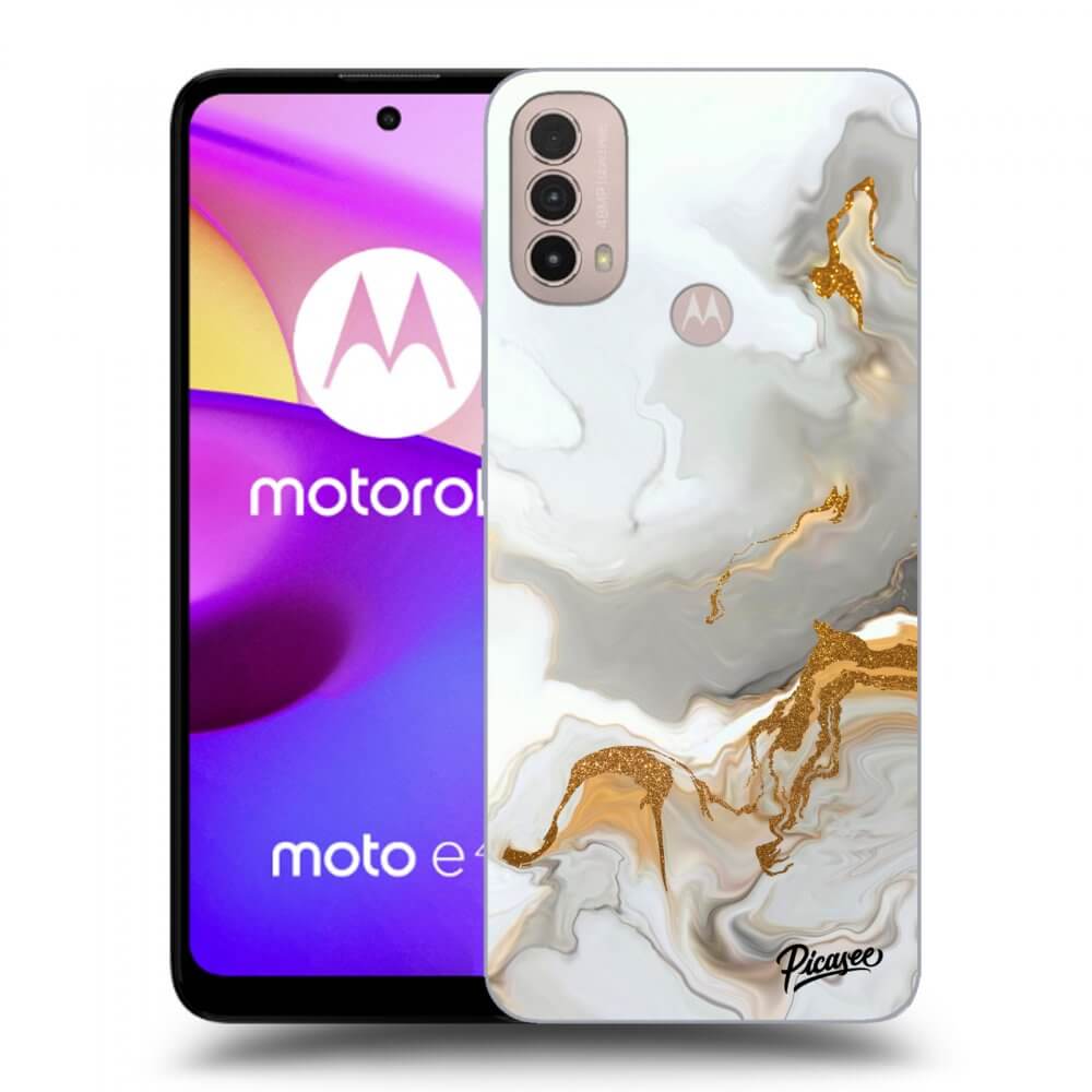 Picasee silikonowe czarne etui na Motorola Moto E40 - Her